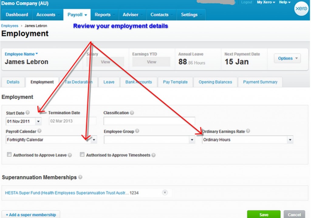 Reviewing Payroll data in Xero - Jet Convert - Conversions